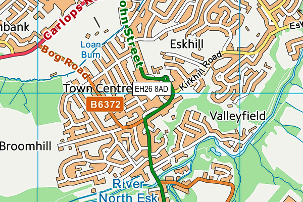 EH26 8AD map - OS VectorMap District (Ordnance Survey) EH26 8AD map - OS VectorMap District (Ordnance Survey)