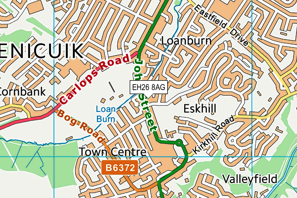EH26 8AG map - OS VectorMap District (Ordnance Survey) EH26 8AG map - OS VectorMap District (Ordnance Survey)