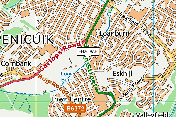 EH26 8AH map - OS VectorMap District (Ordnance Survey) EH26 8AH map - OS VectorMap District (Ordnance Survey)