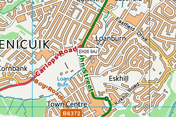 EH26 8AJ map - OS VectorMap District (Ordnance Survey) EH26 8AJ map - OS VectorMap District (Ordnance Survey)