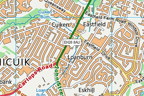 EH26 8AU map - OS VectorMap District (Ordnance Survey) EH26 8AU map - OS VectorMap District (Ordnance Survey)