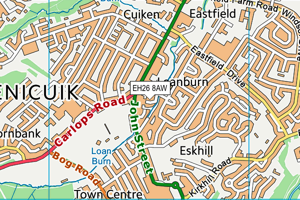 EH26 8AW map - OS VectorMap District (Ordnance Survey) EH26 8AW map - OS VectorMap District (Ordnance Survey)