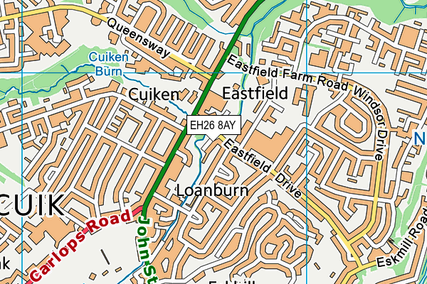 EH26 8AY map - OS VectorMap District (Ordnance Survey) EH26 8AY map - OS VectorMap District (Ordnance Survey)