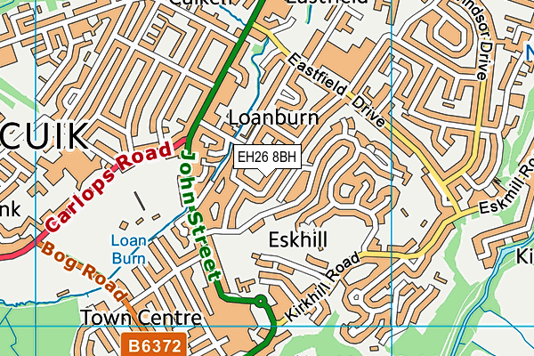 EH26 8BH map - OS VectorMap District (Ordnance Survey) EH26 8BH map - OS VectorMap District (Ordnance Survey)
