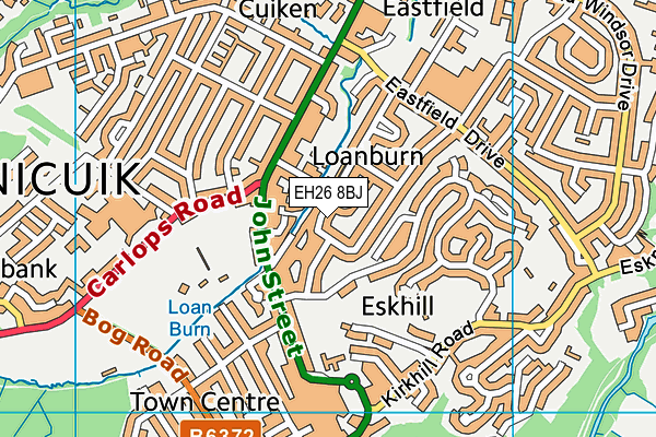 EH26 8BJ map - OS VectorMap District (Ordnance Survey) EH26 8BJ map - OS VectorMap District (Ordnance Survey)