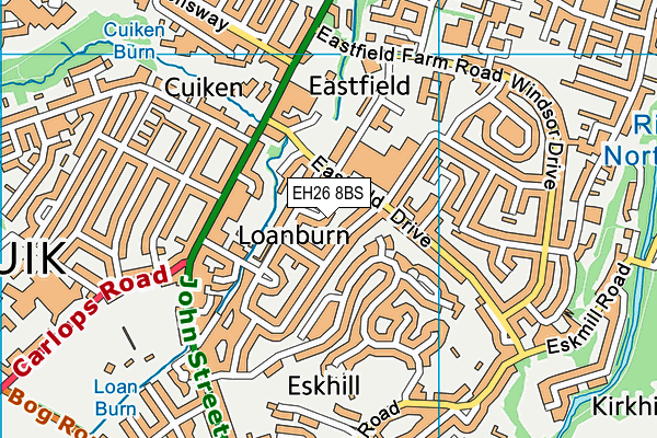 EH26 8BS map - OS VectorMap District (Ordnance Survey) EH26 8BS map - OS VectorMap District (Ordnance Survey)