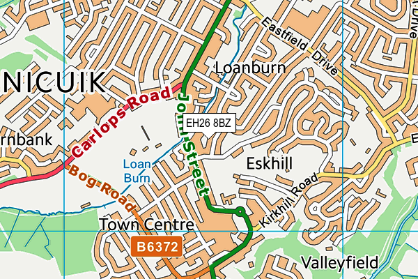 EH26 8BZ map - OS VectorMap District (Ordnance Survey) EH26 8BZ map - OS VectorMap District (Ordnance Survey)