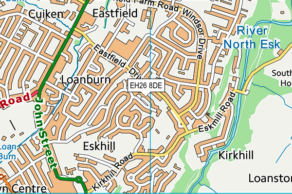 EH26 8DE map - OS VectorMap District (Ordnance Survey) EH26 8DE map - OS VectorMap District (Ordnance Survey)