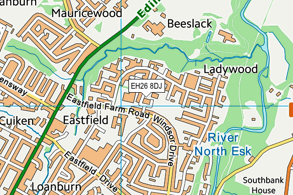 EH26 8DJ map - OS VectorMap District (Ordnance Survey) EH26 8DJ map - OS VectorMap District (Ordnance Survey)
