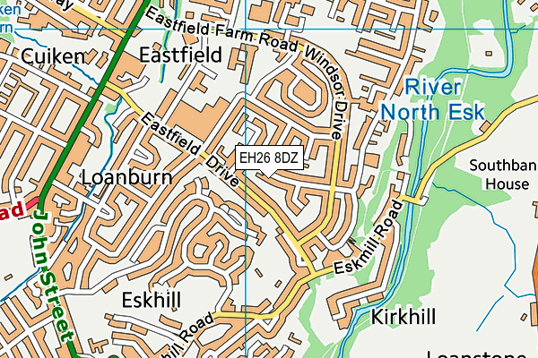 EH26 8DZ map - OS VectorMap District (Ordnance Survey) EH26 8DZ map - OS VectorMap District (Ordnance Survey)