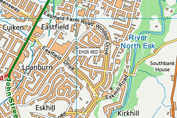 EH26 8ED map - OS VectorMap District (Ordnance Survey) EH26 8ED map - OS VectorMap District (Ordnance Survey)