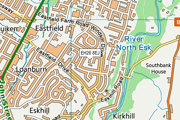 EH26 8EJ map - OS VectorMap District (Ordnance Survey) EH26 8EJ map - OS VectorMap District (Ordnance Survey)