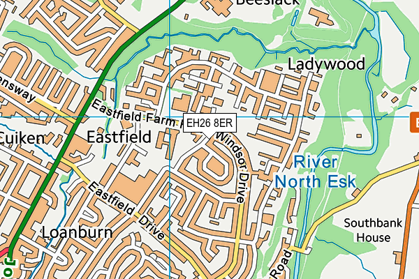 EH26 8ER map - OS VectorMap District (Ordnance Survey) EH26 8ER map - OS VectorMap District (Ordnance Survey)