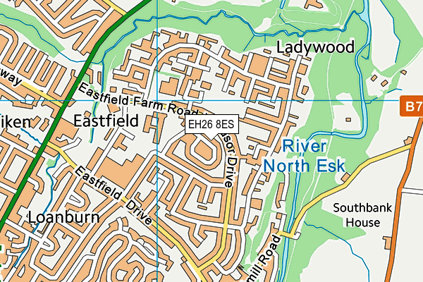 EH26 8ES map - OS VectorMap District (Ordnance Survey) EH26 8ES map - OS VectorMap District (Ordnance Survey)