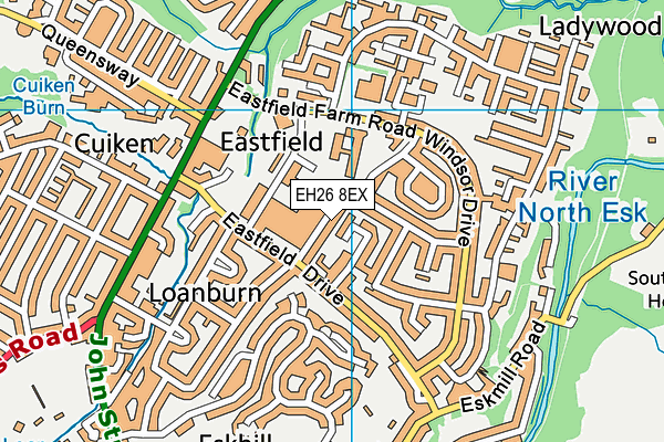 EH26 8EX map - OS VectorMap District (Ordnance Survey) EH26 8EX map - OS VectorMap District (Ordnance Survey)