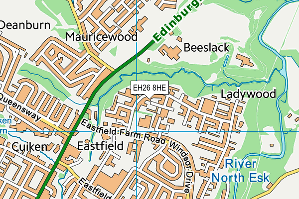 EH26 8HE map - OS VectorMap District (Ordnance Survey) EH26 8HE map - OS VectorMap District (Ordnance Survey)