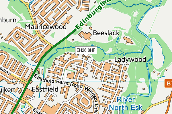EH26 8HF map - OS VectorMap District (Ordnance Survey) EH26 8HF map - OS VectorMap District (Ordnance Survey)