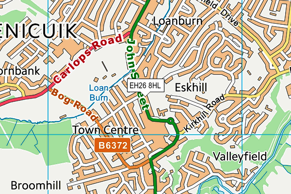 EH26 8HL map - OS VectorMap District (Ordnance Survey) EH26 8HL map - OS VectorMap District (Ordnance Survey)