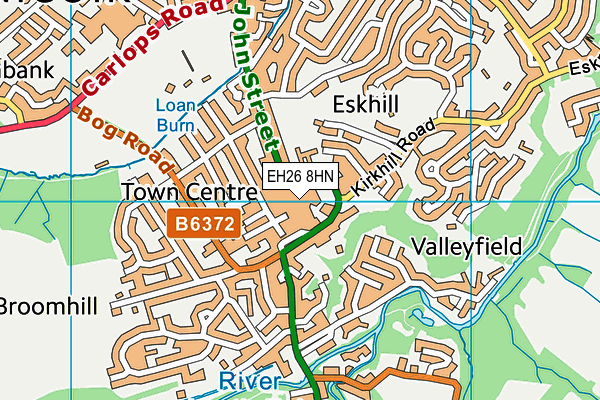 EH26 8HN map - OS VectorMap District (Ordnance Survey) EH26 8HN map - OS VectorMap District (Ordnance Survey)