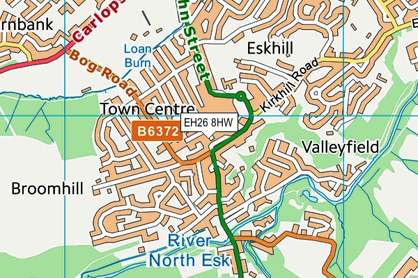 EH26 8HW map - OS VectorMap District (Ordnance Survey) EH26 8HW map - OS VectorMap District (Ordnance Survey)
