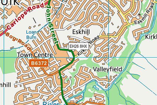 EH26 8HX map - OS VectorMap District (Ordnance Survey) EH26 8HX map - OS VectorMap District (Ordnance Survey)