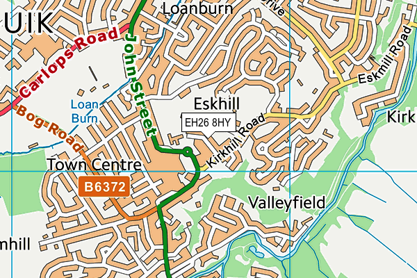 EH26 8HY map - OS VectorMap District (Ordnance Survey) EH26 8HY map - OS VectorMap District (Ordnance Survey)