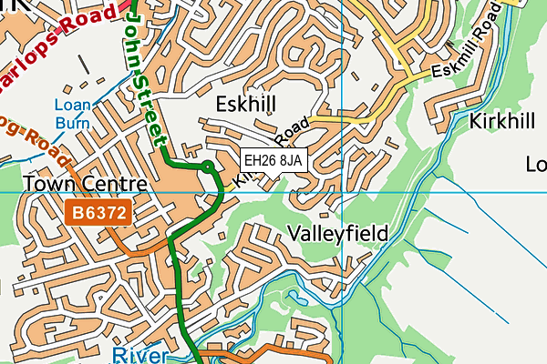 EH26 8JA map - OS VectorMap District (Ordnance Survey) EH26 8JA map - OS VectorMap District (Ordnance Survey)