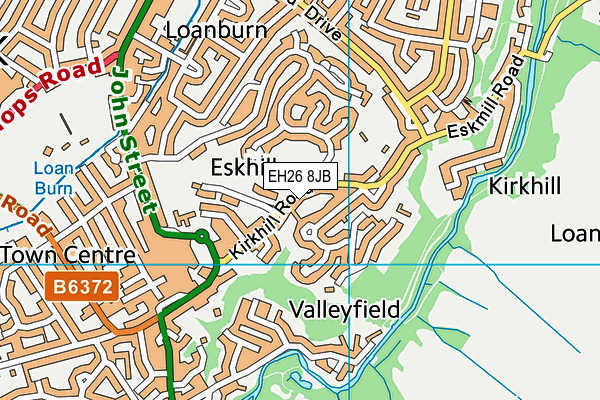 EH26 8JB map - OS VectorMap District (Ordnance Survey) EH26 8JB map - OS VectorMap District (Ordnance Survey)