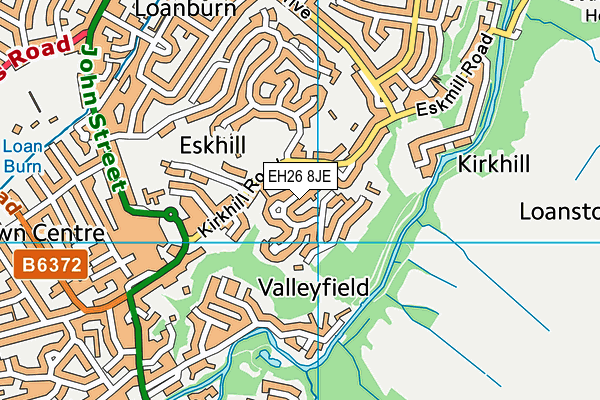 EH26 8JE map - OS VectorMap District (Ordnance Survey) EH26 8JE map - OS VectorMap District (Ordnance Survey)