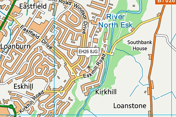 EH26 8JG map - OS VectorMap District (Ordnance Survey) EH26 8JG map - OS VectorMap District (Ordnance Survey)