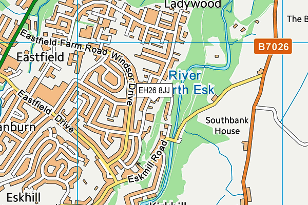 EH26 8JJ map - OS VectorMap District (Ordnance Survey) EH26 8JJ map - OS VectorMap District (Ordnance Survey)