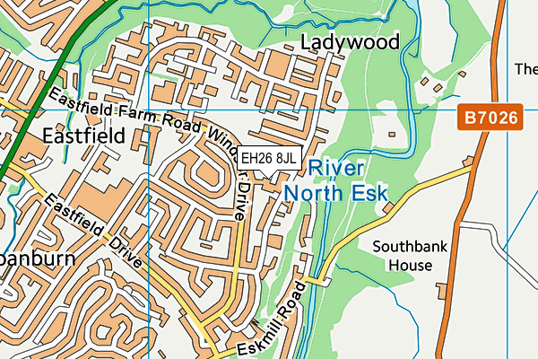 EH26 8JL map - OS VectorMap District (Ordnance Survey) EH26 8JL map - OS VectorMap District (Ordnance Survey)
