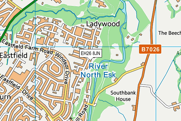 EH26 8JN map - OS VectorMap District (Ordnance Survey) EH26 8JN map - OS VectorMap District (Ordnance Survey)