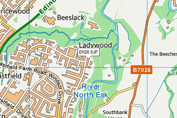 EH26 8JP map - OS VectorMap District (Ordnance Survey) EH26 8JP map - OS VectorMap District (Ordnance Survey)