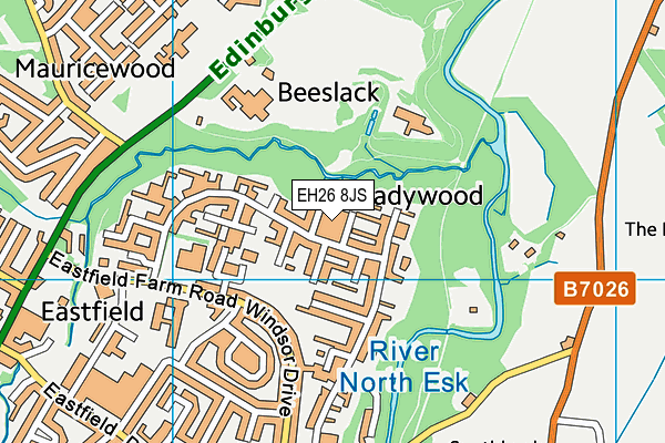EH26 8JS map - OS VectorMap District (Ordnance Survey) EH26 8JS map - OS VectorMap District (Ordnance Survey)