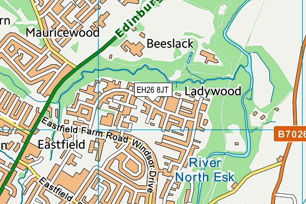EH26 8JT map - OS VectorMap District (Ordnance Survey) EH26 8JT map - OS VectorMap District (Ordnance Survey)