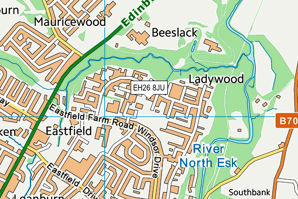 EH26 8JU map - OS VectorMap District (Ordnance Survey) EH26 8JU map - OS VectorMap District (Ordnance Survey)
