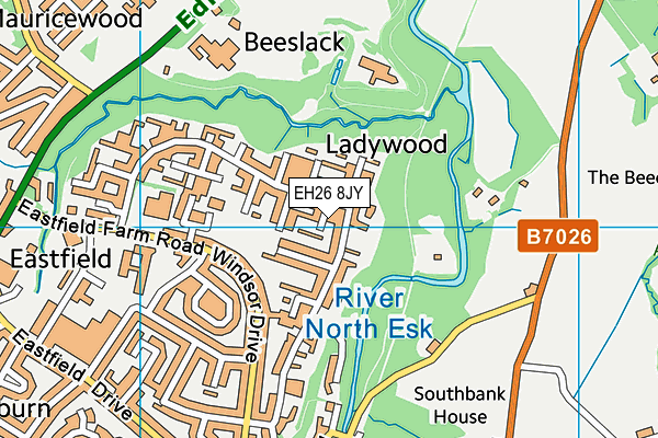 EH26 8JY map - OS VectorMap District (Ordnance Survey) EH26 8JY map - OS VectorMap District (Ordnance Survey)