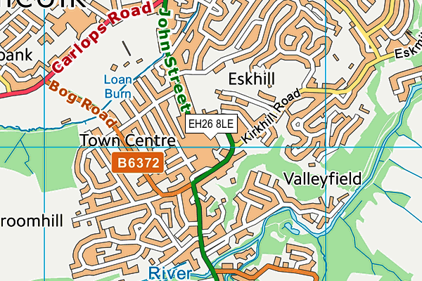 EH26 8LE map - OS VectorMap District (Ordnance Survey) EH26 8LE map - OS VectorMap District (Ordnance Survey)