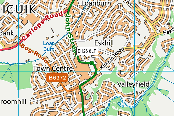 EH26 8LF map - OS VectorMap District (Ordnance Survey)