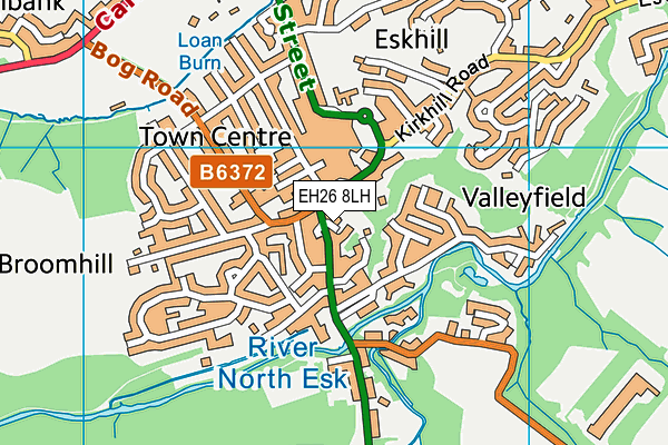 EH26 8LH map - OS VectorMap District (Ordnance Survey) EH26 8LH map - OS VectorMap District (Ordnance Survey)
