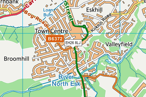 EH26 8LJ map - OS VectorMap District (Ordnance Survey) EH26 8LJ map - OS VectorMap District (Ordnance Survey)