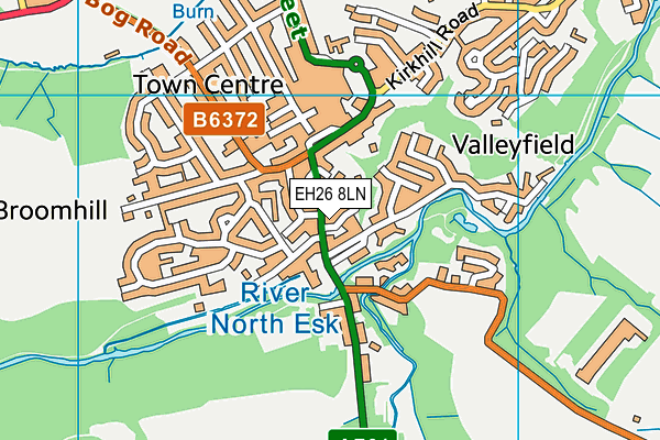 EH26 8LN map - OS VectorMap District (Ordnance Survey) EH26 8LN map - OS VectorMap District (Ordnance Survey)