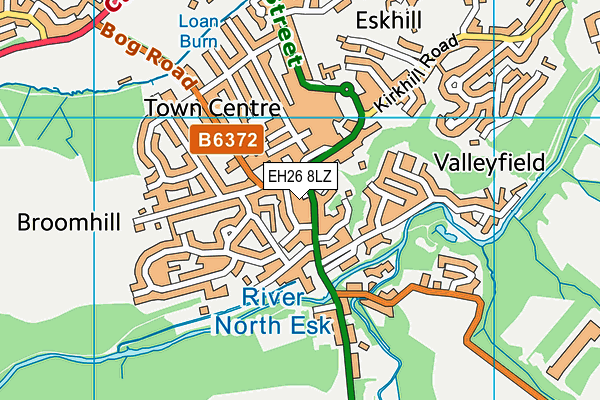 EH26 8LZ map - OS VectorMap District (Ordnance Survey) EH26 8LZ map - OS VectorMap District (Ordnance Survey)