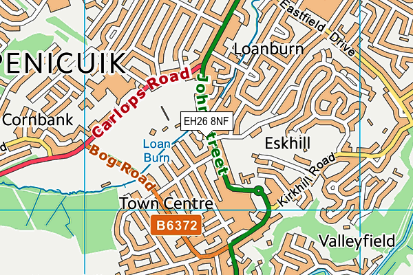 EH26 8NF map - OS VectorMap District (Ordnance Survey) EH26 8NF map - OS VectorMap District (Ordnance Survey)