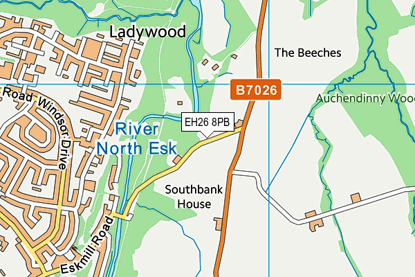 EH26 8PB map - OS VectorMap District (Ordnance Survey) EH26 8PB map - OS VectorMap District (Ordnance Survey)