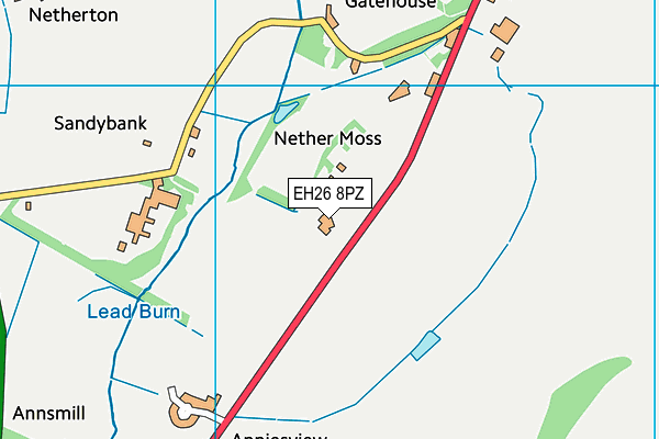 EH26 8PZ map - OS VectorMap District (Ordnance Survey) EH26 8PZ map - OS VectorMap District (Ordnance Survey)