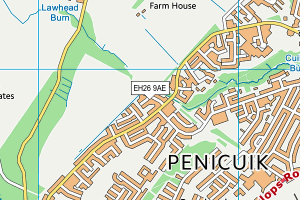 EH26 9AE map - OS VectorMap District (Ordnance Survey) EH26 9AE map - OS VectorMap District (Ordnance Survey)