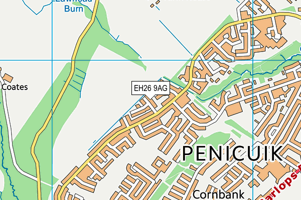 EH26 9AG map - OS VectorMap District (Ordnance Survey) EH26 9AG map - OS VectorMap District (Ordnance Survey)