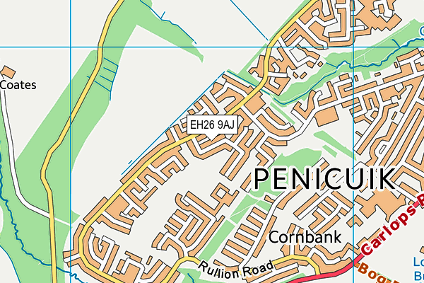 EH26 9AJ map - OS VectorMap District (Ordnance Survey) EH26 9AJ map - OS VectorMap District (Ordnance Survey)